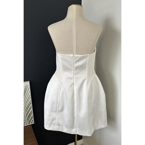 BHLDN Strapless Corset Dress Wedding Rehearsal Minimalist Modern Elegant - Picture 11 of 16